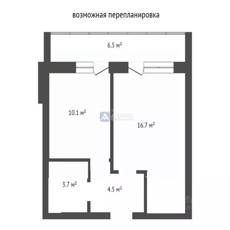 1-к кв. Тюменская область, Тюмень ул. Ю.-Р.Г. Эрвье, 16 (36.0 м) - Фото 1