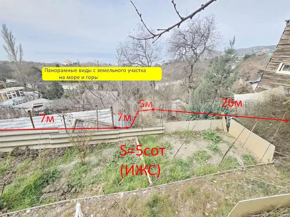 Участок в Крым, Алупка ш. Южнобережное, 4 (5.0 сот.) - Фото 1