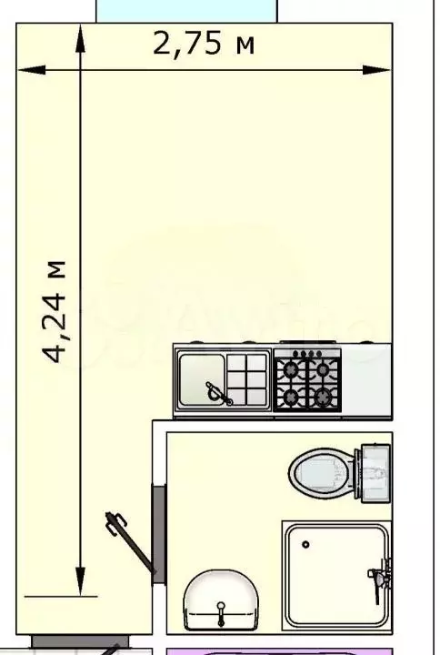 Квартира-студия, 12 м, 1/14 эт. - Фото 0