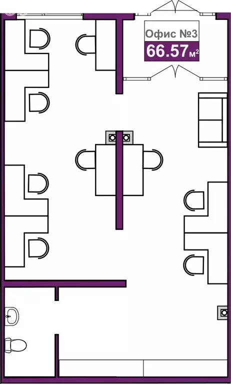 Офис (66.9 м) - Фото 1