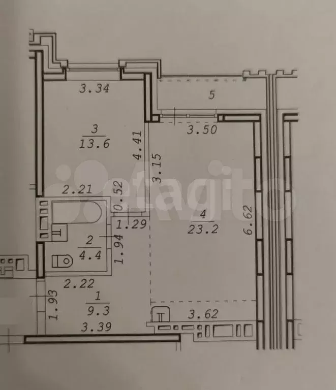 2-к. квартира, 58 м, 3/5 эт. - Фото 0