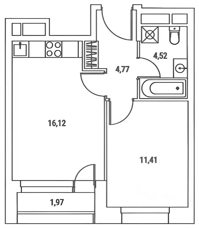 1-к кв. Москва Летная ул., 95Бк2 (40.0 м) - Фото 1