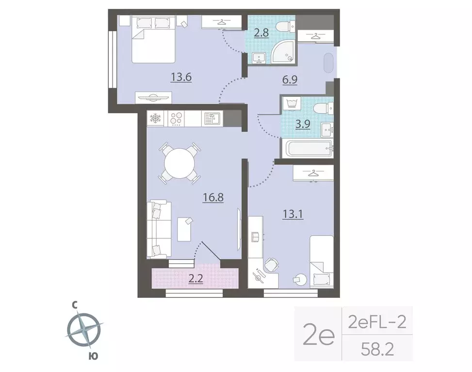 2-комнатная квартира: Екатеринбург, жилой район Центральный, жилой ... - Фото 1