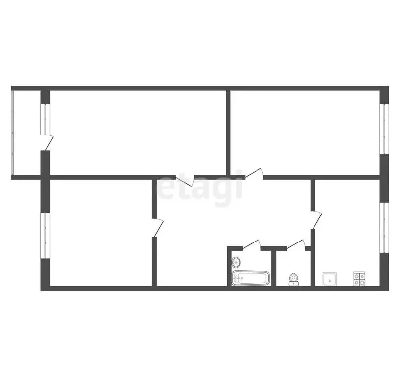 3-комнатная квартира: Тула, улица Сойфера, 1 (63 м) - Фото 1