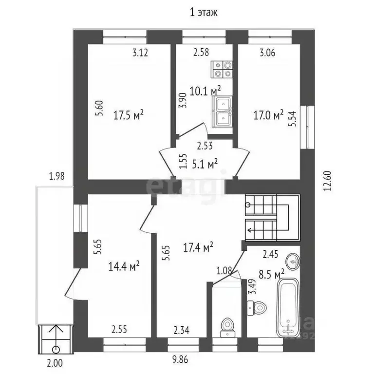 Дом в Крым, Симферополь ул. Бориса Хохлова, 60 (282 м) - Фото 1