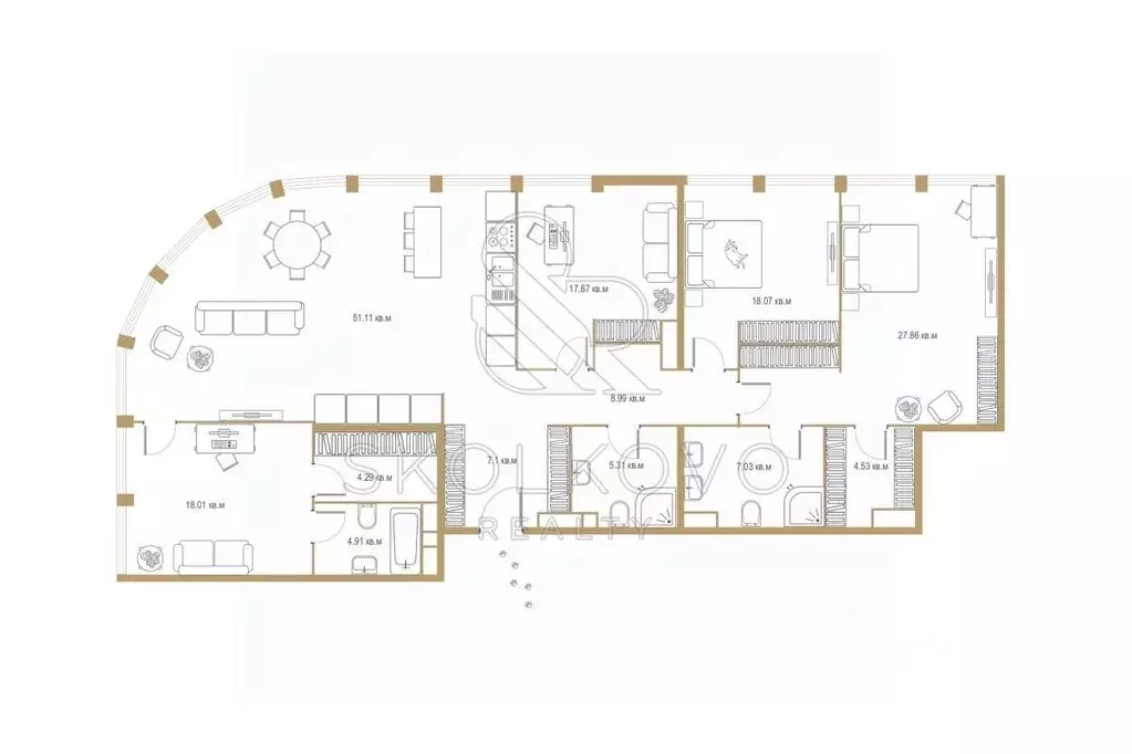 3-к кв. Москва Дружинниковская ул., 15А (175.0 м) - Фото 1