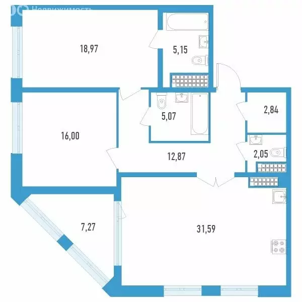 2-комнатная квартира: Санкт-Петербург, улица Типанова, 22 (98.18 м) - Фото 0