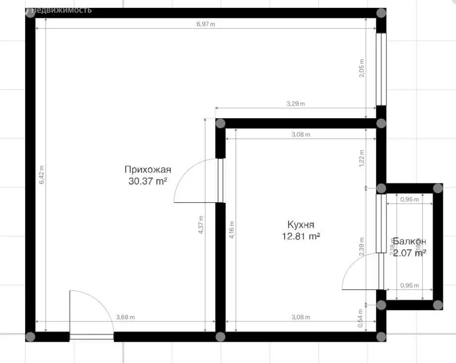 1-комнатная квартира: Нальчик, улица Шогенова, 55к49 (45.25 м) - Фото 0