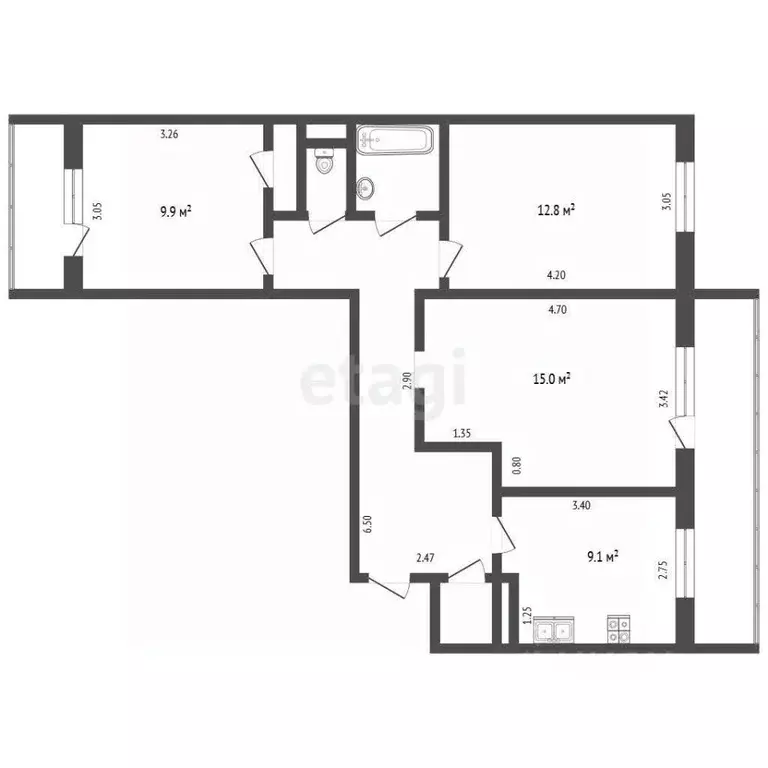 3-к кв. Марий Эл, Йошкар-Ола Ленинский просп., 22 (73.3 м) - Фото 2