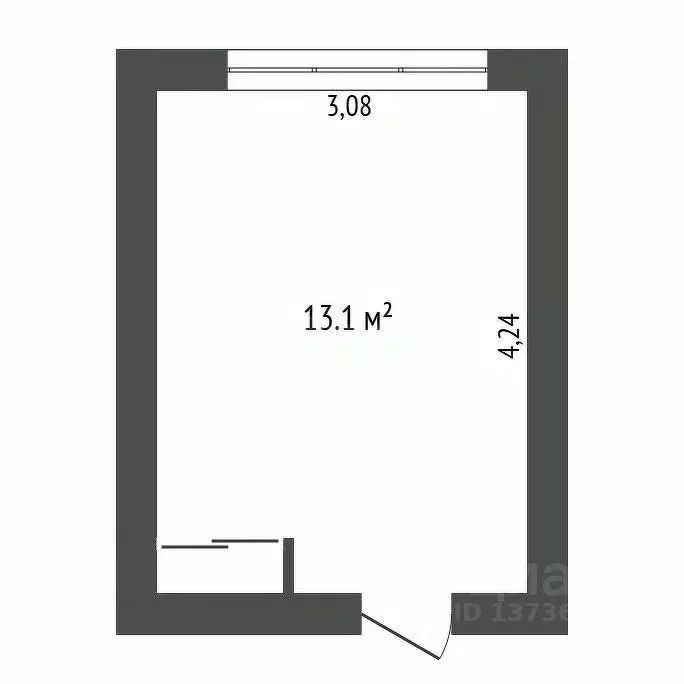 Комната Амурская область, Благовещенск Институтская ул., 30/4 (13.1 м) - Фото 1