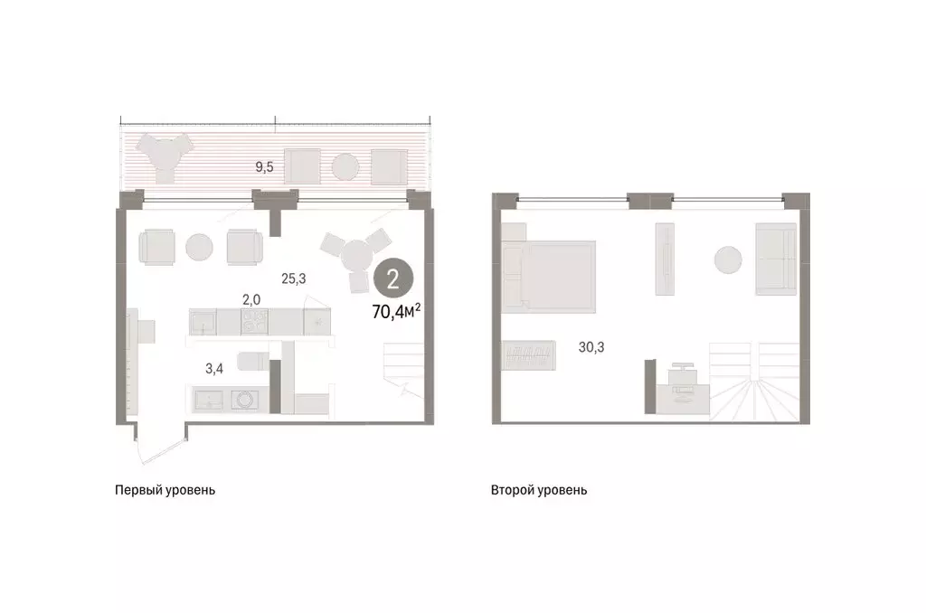 2-комнатная квартира: Тюмень, Причальная улица, 5 (70.43 м) - Фото 1