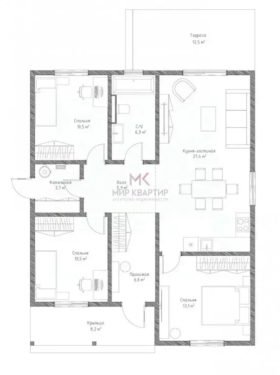 Дом в Хакасия, Усть-Абаканский район, пос. Тепличный ул. Ленина (92 м) - Фото 2