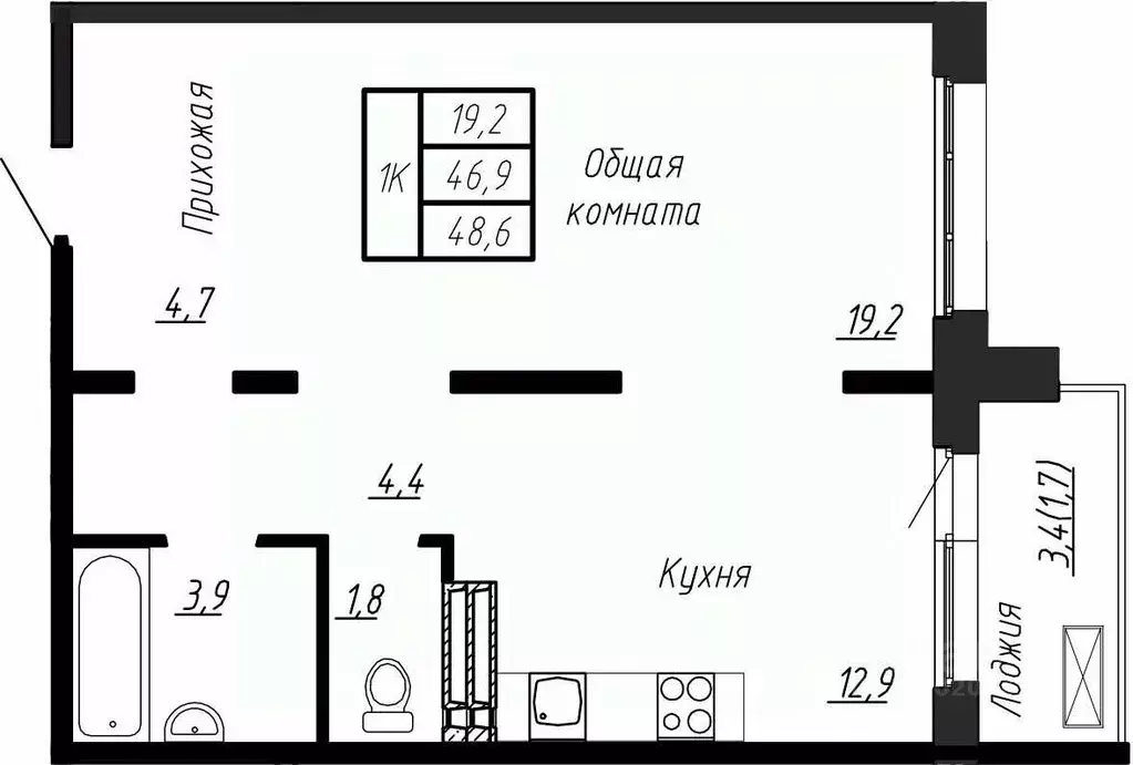 1-к кв. Ленинградская область, Тельмана Тосненский район, Сибирь жилой ... - Фото 0