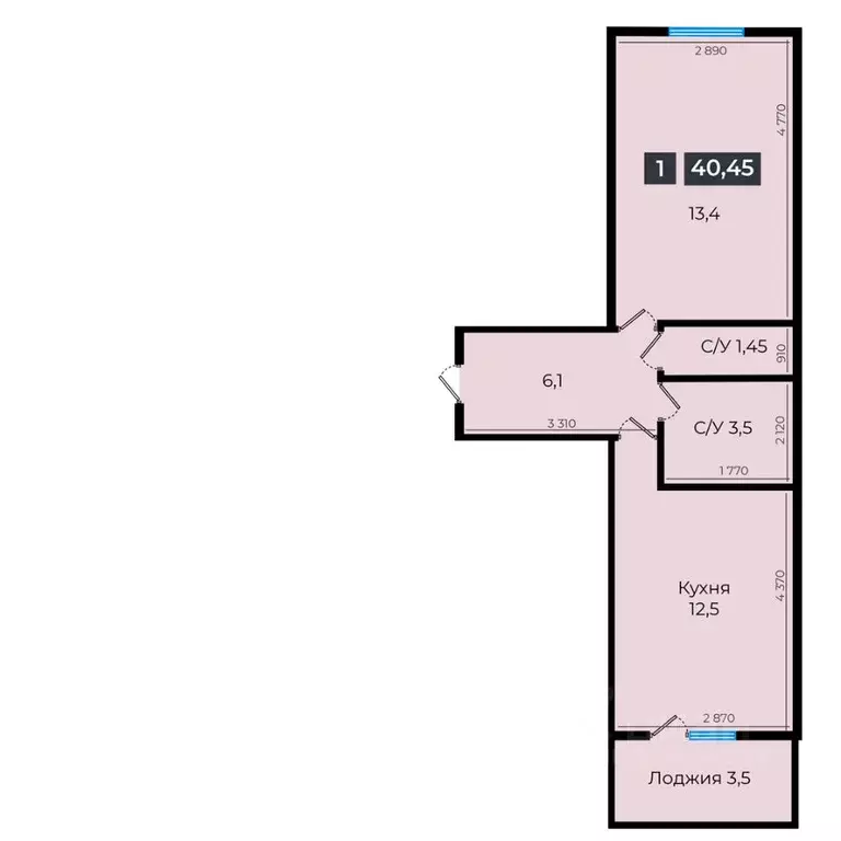 1-к кв. Ставропольский край, Ставрополь ул. Южный обход, 53В (40.45 м) - Фото 1