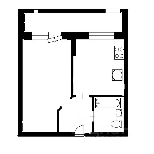 1-к кв. Санкт-Петербург ул. Русановская, 9 (38.0 м) - Фото 2