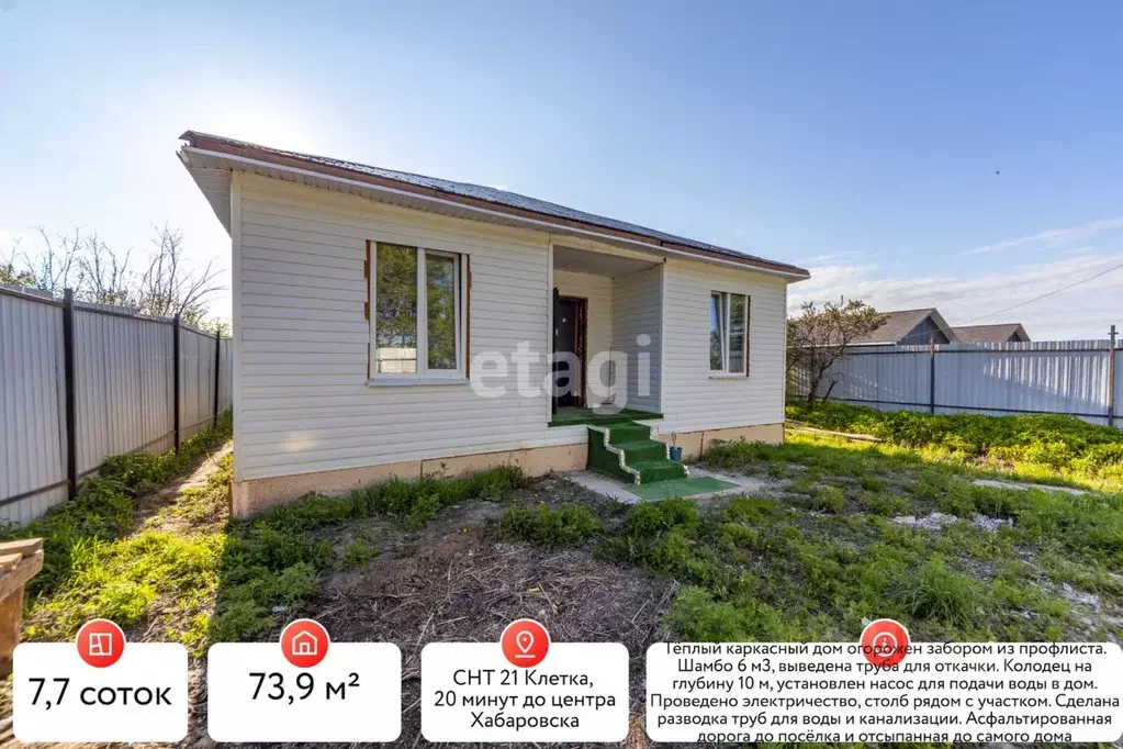 Дом в Хабаровский край, Хабаровский район, Тополевское с/пос, с. ... - Фото 1