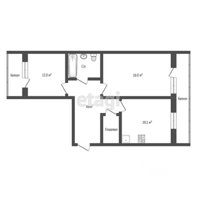 2-к кв. Москва ул. Генерала Белова, 57 (54.0 м) - Фото 1