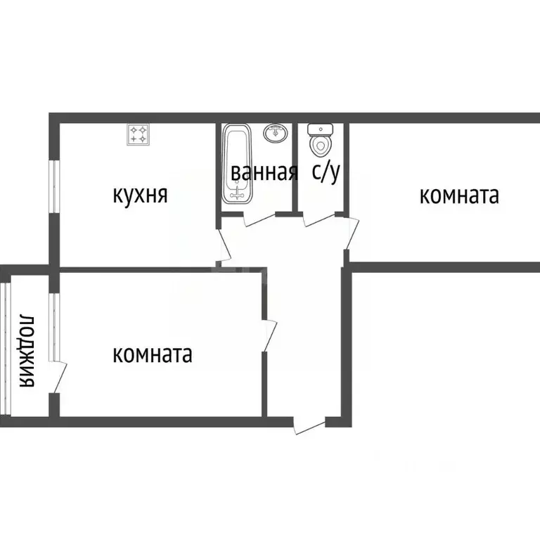 2-к кв. Курганская область, Курган 9 Мая ул., 4В (56.0 м) - Фото 2