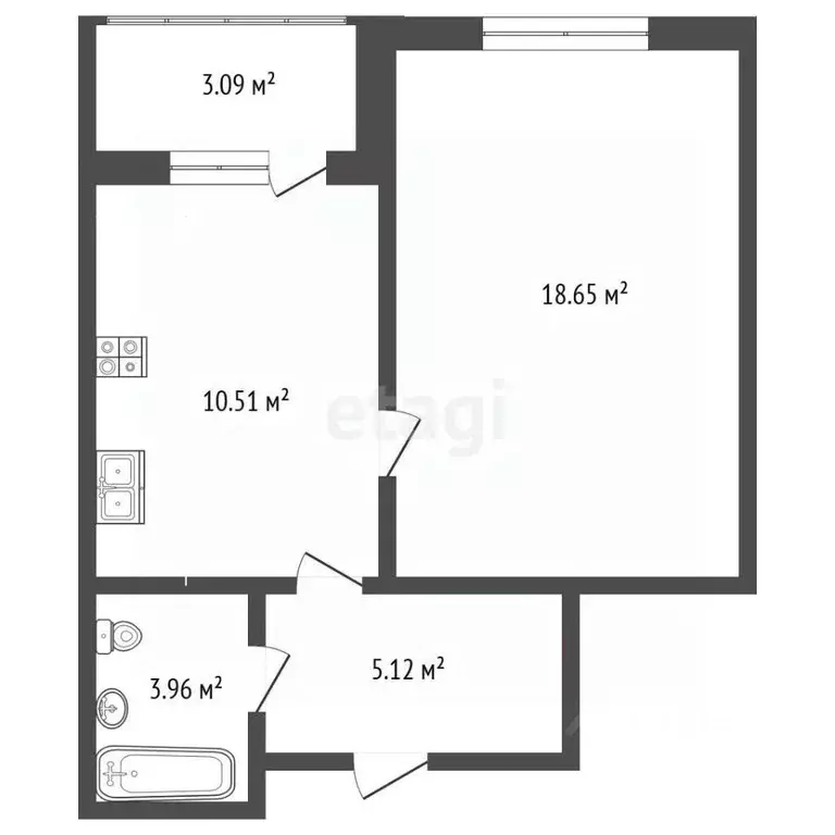 1-к кв. Мордовия, Саранск Лесная ул., 4А (39.79 м) - Фото 2