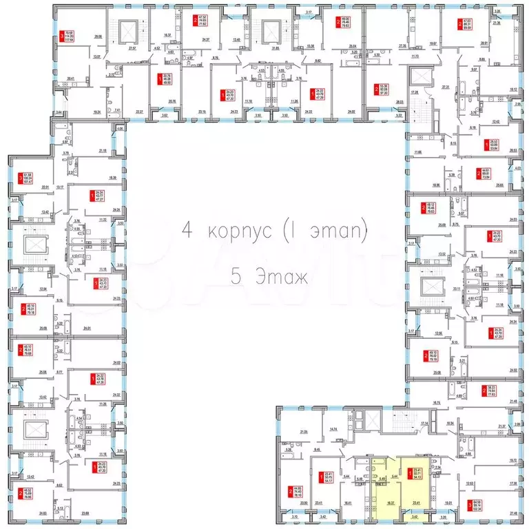 1-к. квартира, 54,1 м, 5/8 эт. - Фото 1