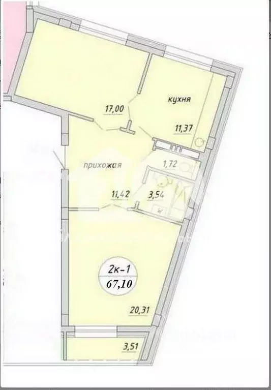 2-к кв. Новосибирская область, Новосибирск Тульская ул., 80 (61.7 м) - Фото 1