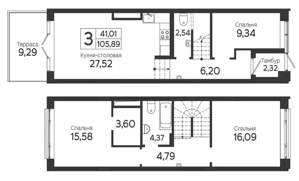 3-к кв. Томская область, Томск Комсомольский просп., 48 (105.89 м) - Фото 1