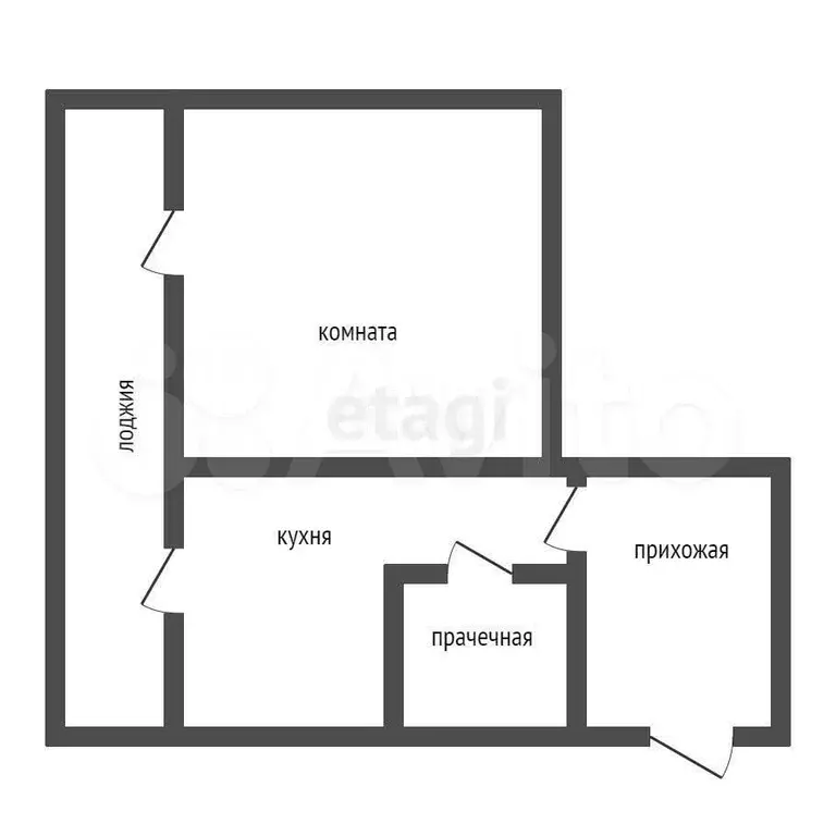 1-к. квартира, 37,9 м, 5/5 эт. - Фото 0