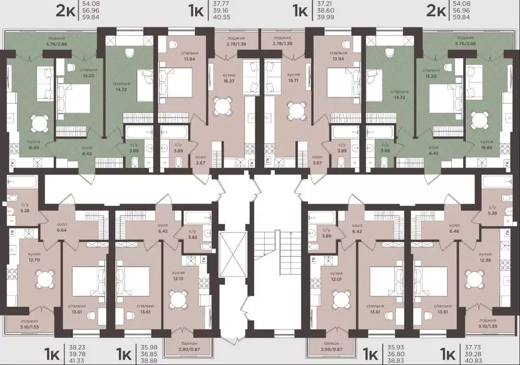 2-к кв. Калининградская область, Гурьевск  (56.96 м) - Фото 2