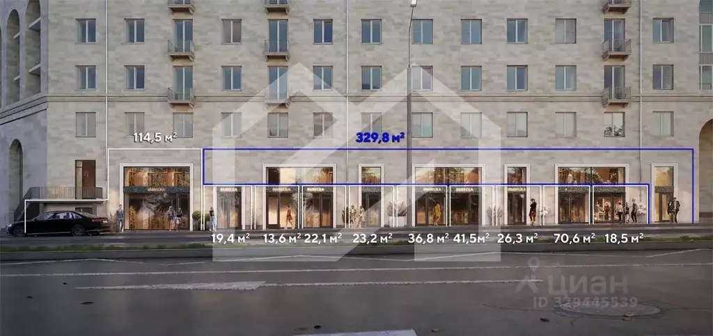 Помещение свободного назначения в Москва Ленинский просп., 70/11 (115 ... - Фото 1