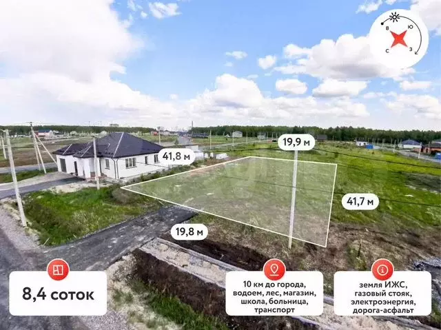 Участок 8,4 сот. (ИЖС) - Фото 0