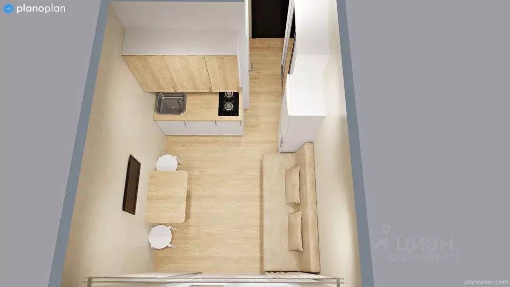 Студия Москва ул. Фомичевой, 5К2 (13.0 м) - Фото 2