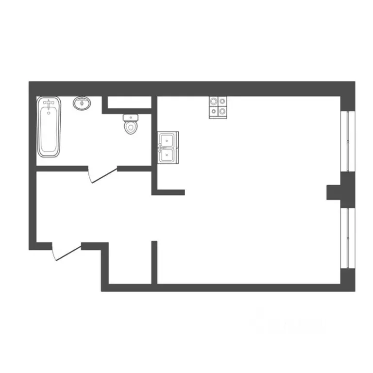 1-к кв. Тюменская область, Тюменский муниципальный округ, д. Дударева ... - Фото 2
