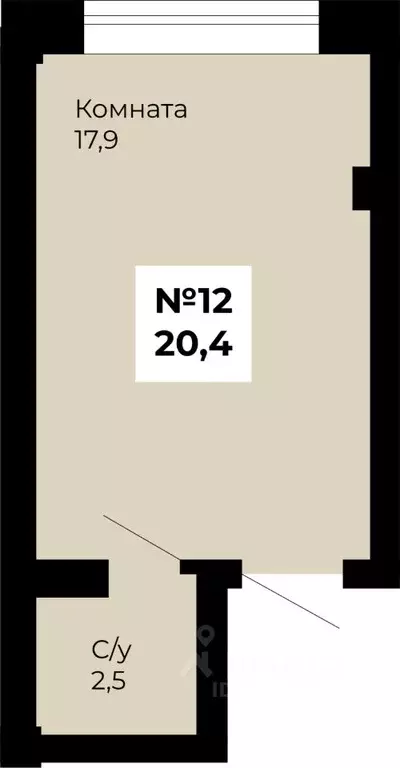 Студия Свердловская область, Сухой Лог ул. Белинского, 40 (20.4 м) - Фото 1