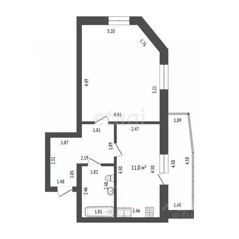 1-к кв. Мордовия, Саранск ул. Короленко, 6 (41.4 м) - Фото 1