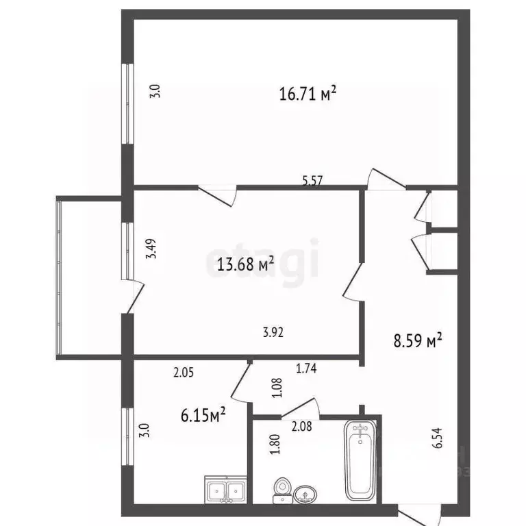 2-к кв. Ленинградская область, Никольское Тосненский район, Заводская ... - Фото 2