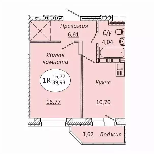 1-к кв. Новосибирская область, Новосибирск 2-я Воинская ул., 53 (39.93 ... - Фото 0