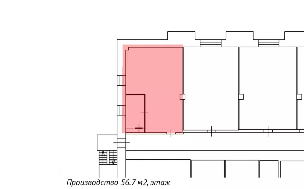 Производственное помещение (56.7 м) - Фото 1