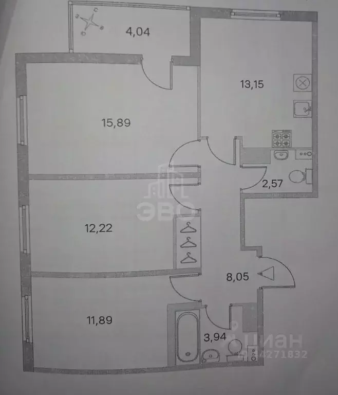 3-к кв. Санкт-Петербург пос. Стрельна, ул. Константина Тимошинина, 5 ... - Фото 2