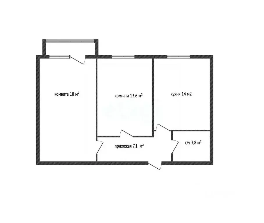 2-к кв. Адыгея, Тахтамукайский район, Старобжегокайское с/пос, Новая ... - Фото 1