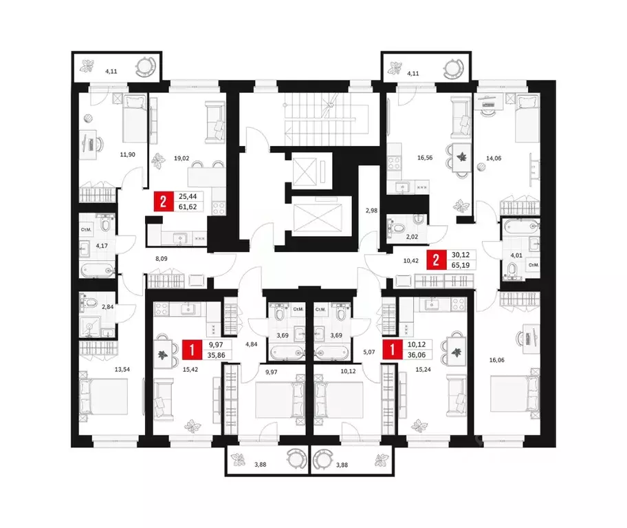 1-к кв. Башкортостан, Уфа ул. Большая Московская, 11 (35.86 м) - Фото 1