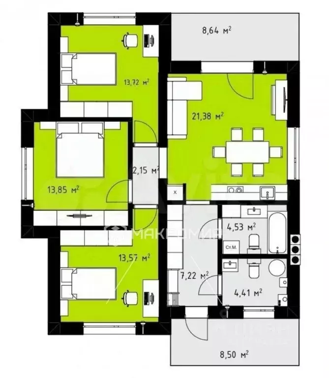 Дом в Новосибирская область, Новосибирск 11-й Порт-Артурский пер., 16 ... - Фото 2