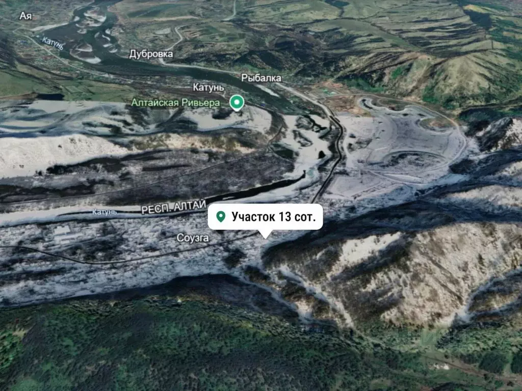 Участок в Алтай, Майминский район, с. Соузга Айская ул., 12 (13.0 ... - Фото 2