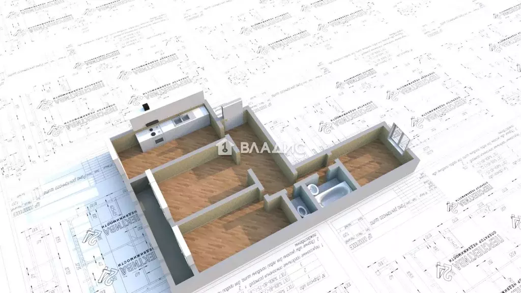 3-к кв. Иркутская область, Ангарск 29-й мкр, 6 (65.9 м) - Фото 1