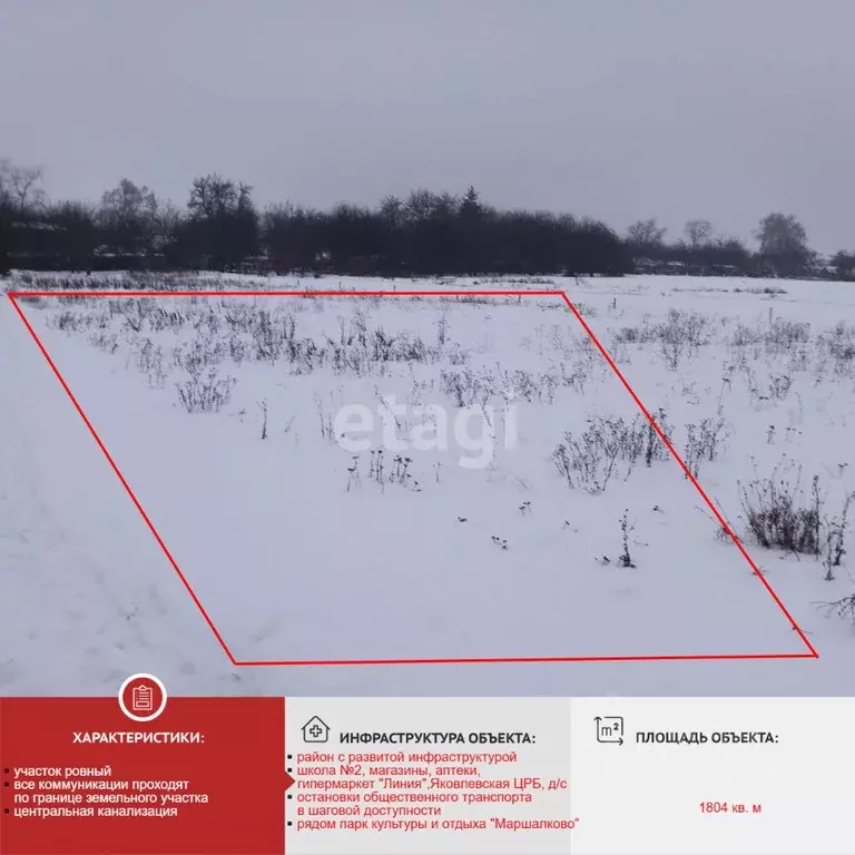 Участок в Белгородская область, Яковлевский муниципальный округ, ... - Фото 1