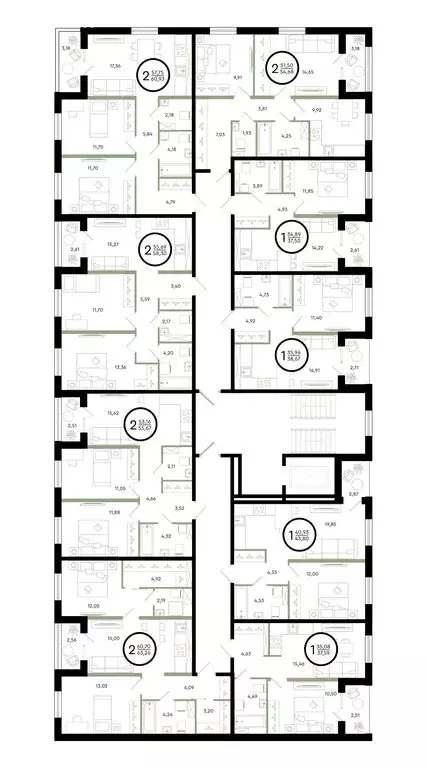 2-комнатная квартира: Тюмень, улица Александра Звягина, 6 (60.93 м) - Фото 1