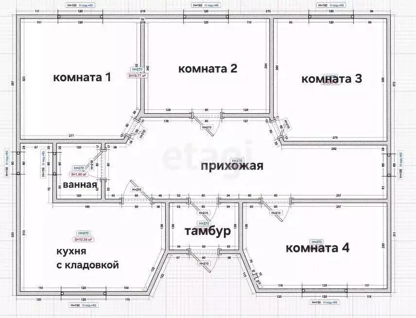 Дом в Дагестан, Каспийск Кирпичный мкр, ул. 10-я Линия, 46 (200 м) - Фото 2