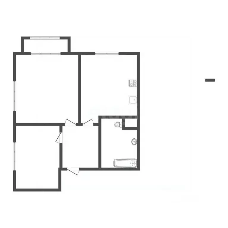 2-к кв. Тульская область, Суворов ул. Фрунзе, 16 (41.3 м) - Фото 2