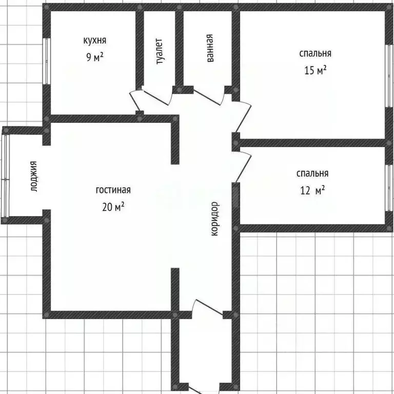 3-к кв. Адыгея, Майкоп ул. 12 Марта, 142 (70.3 м) - Фото 2