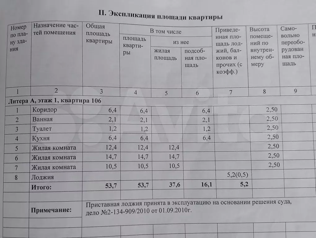 3-к. квартира, 53,7 м, 1/5 эт. - Фото 0