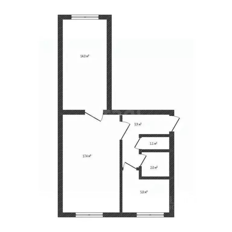 2-к кв. Белгородская область, Валуйки ул. Соколова, 14 (44.2 м) - Фото 2